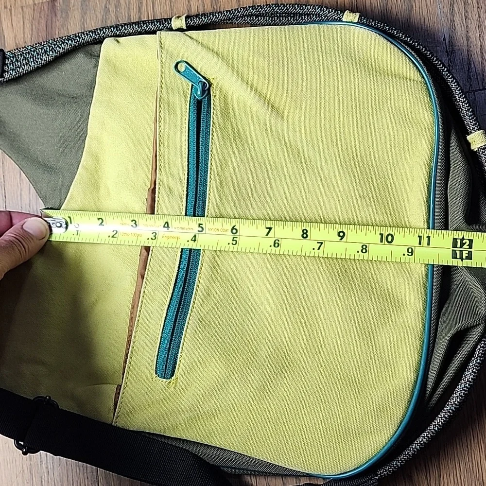 Kavu Green and Yellow Sling Bag